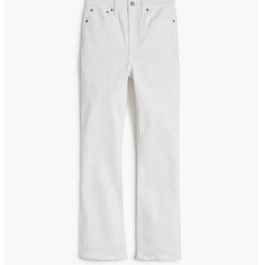 J. Crew Factory bx544  Flare crop high-rise white jean signature stretch NWT 29T